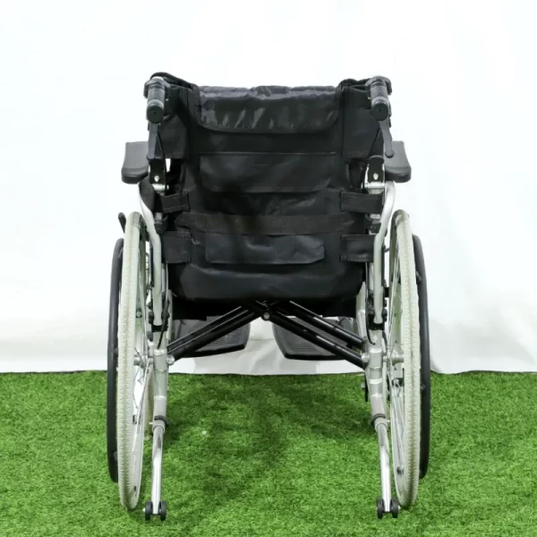 Gray Foldable and portable manual wheelchair