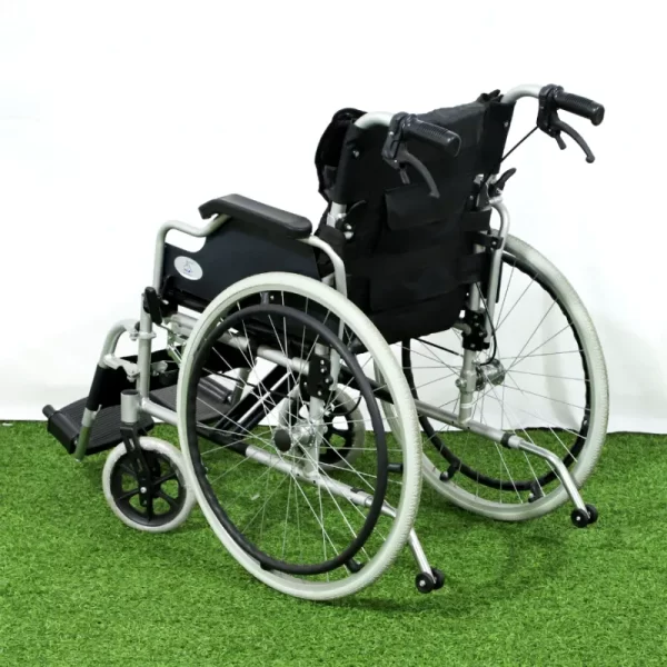 Gray Foldable and portable manual wheelchair