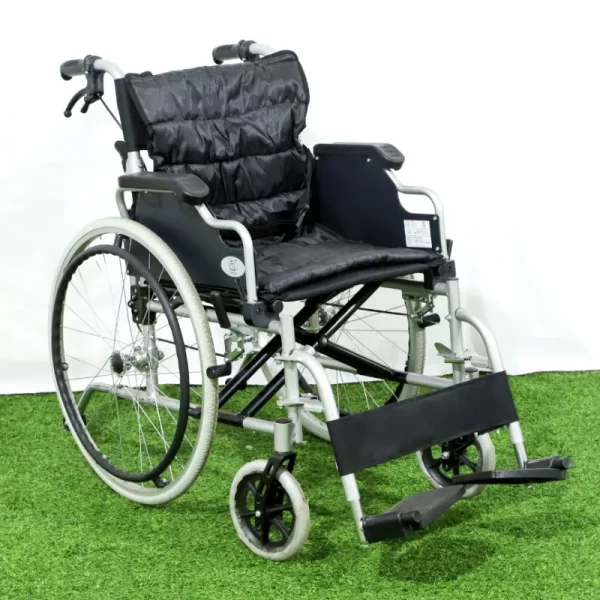Gray Foldable and portable manual wheelchair