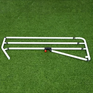 Horizontal tube folding guardrail