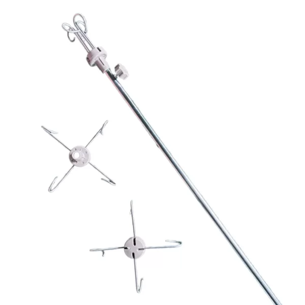 2 hooks IV Pole