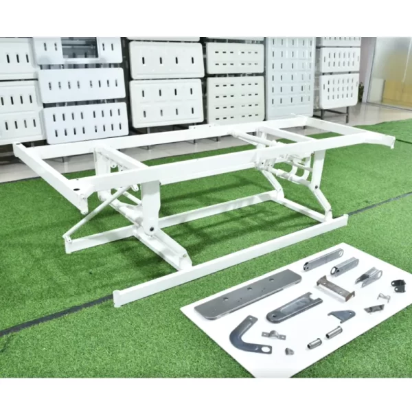 Manual three function hospital bed and metal parts