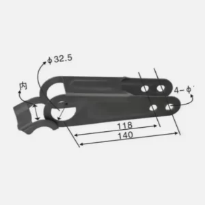 Stamping Hospital Bed Parts Swing arm(A) For Hospital Bed Frame