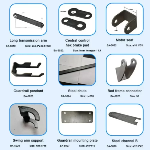 Customized OEM Precision Sheet Hospital Bed Metal Parts Swing arm(C) For Hospital Bed Frame
