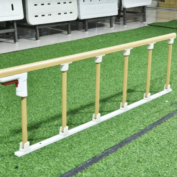 Wood grain straight tube guardrail