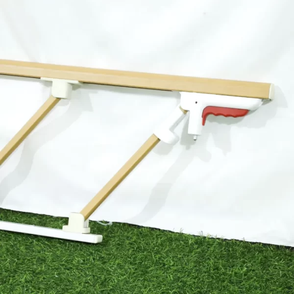 Wood grain straight tube guardrail