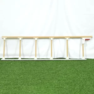 Wood grain straight tube guardrail