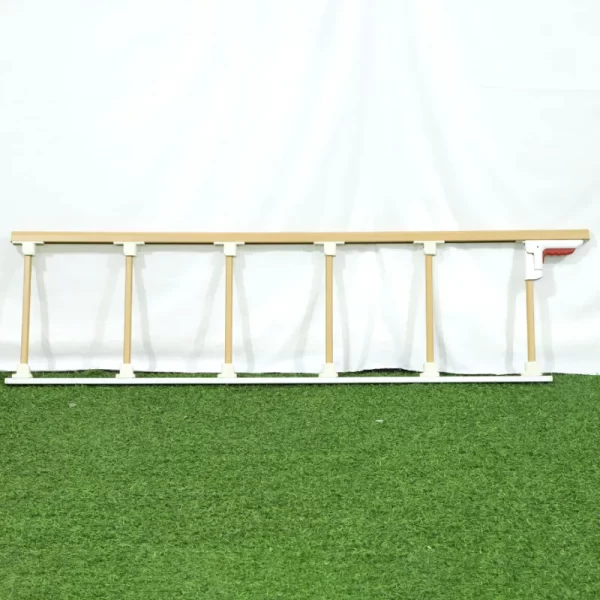 Wood grain straight tube guardrail
